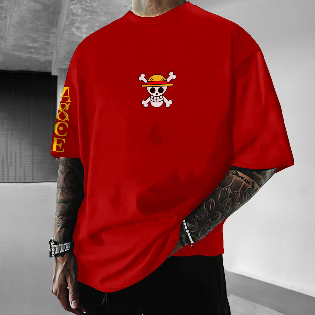 0P-Unisex Anime Inspired Vintage T-Shirt