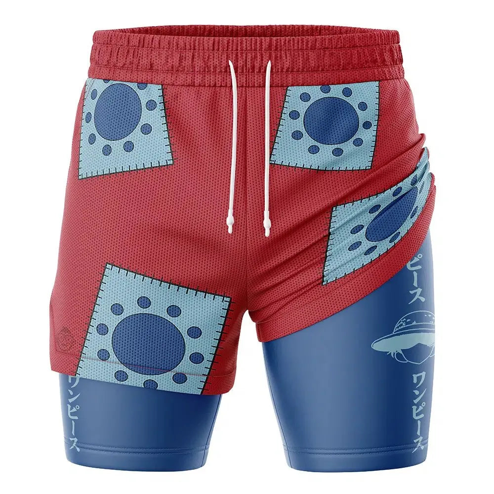0P-Luffy Wano V3   2-in-1 Performance Shorts