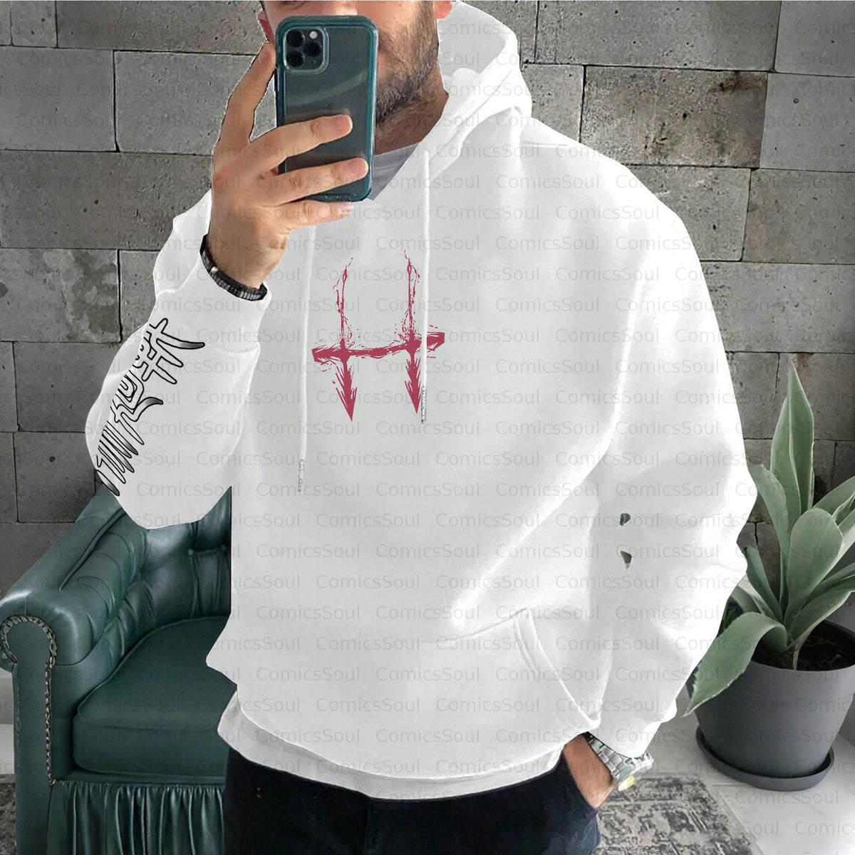 Unisex Anime Inspired Vintage Plush Hoodie