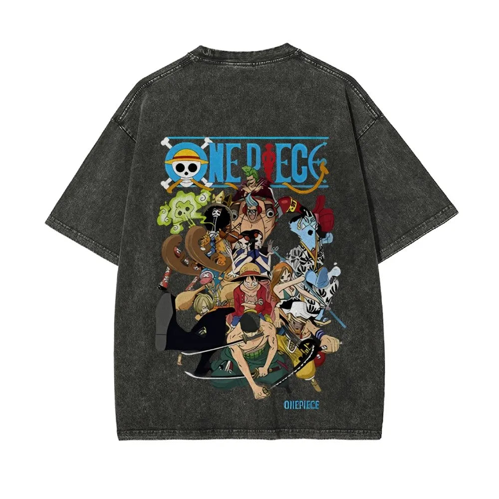 OP-Luffy Vintage Oversized T-Shirt