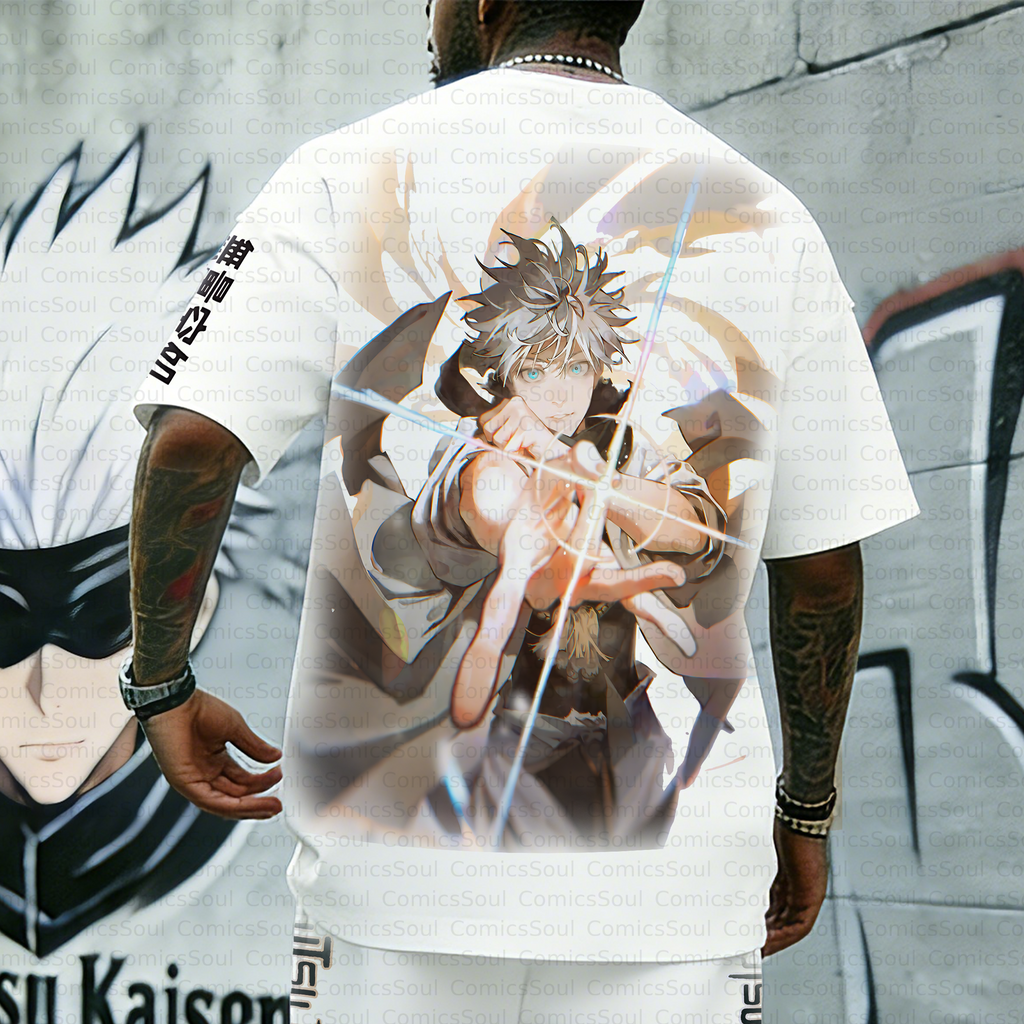Unisex Anime Inspired Vintage T-shirt& Shorts 2 Pieces Set