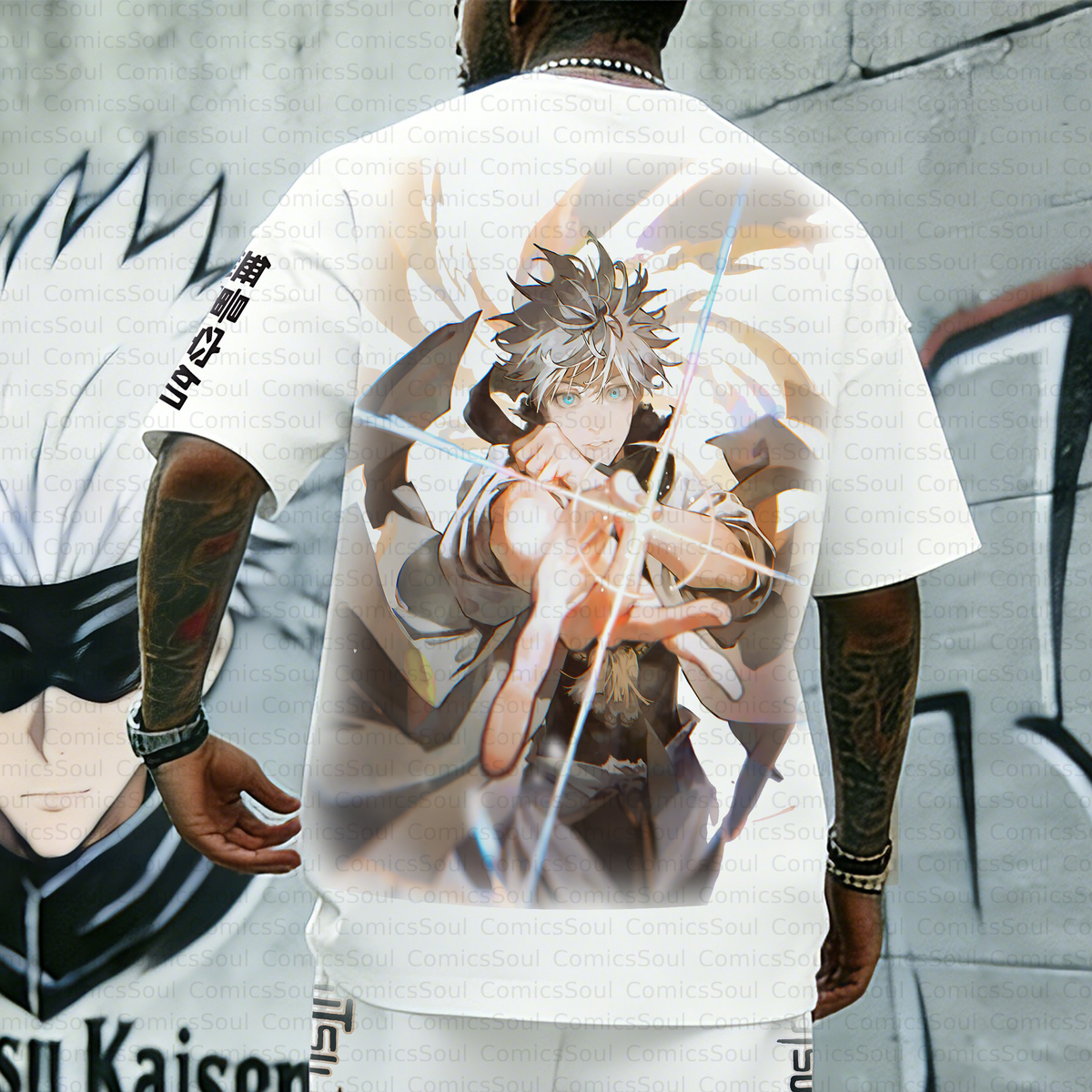 Unisex Anime Inspired Vintage T-shirt& Shorts 2 Pieces Set