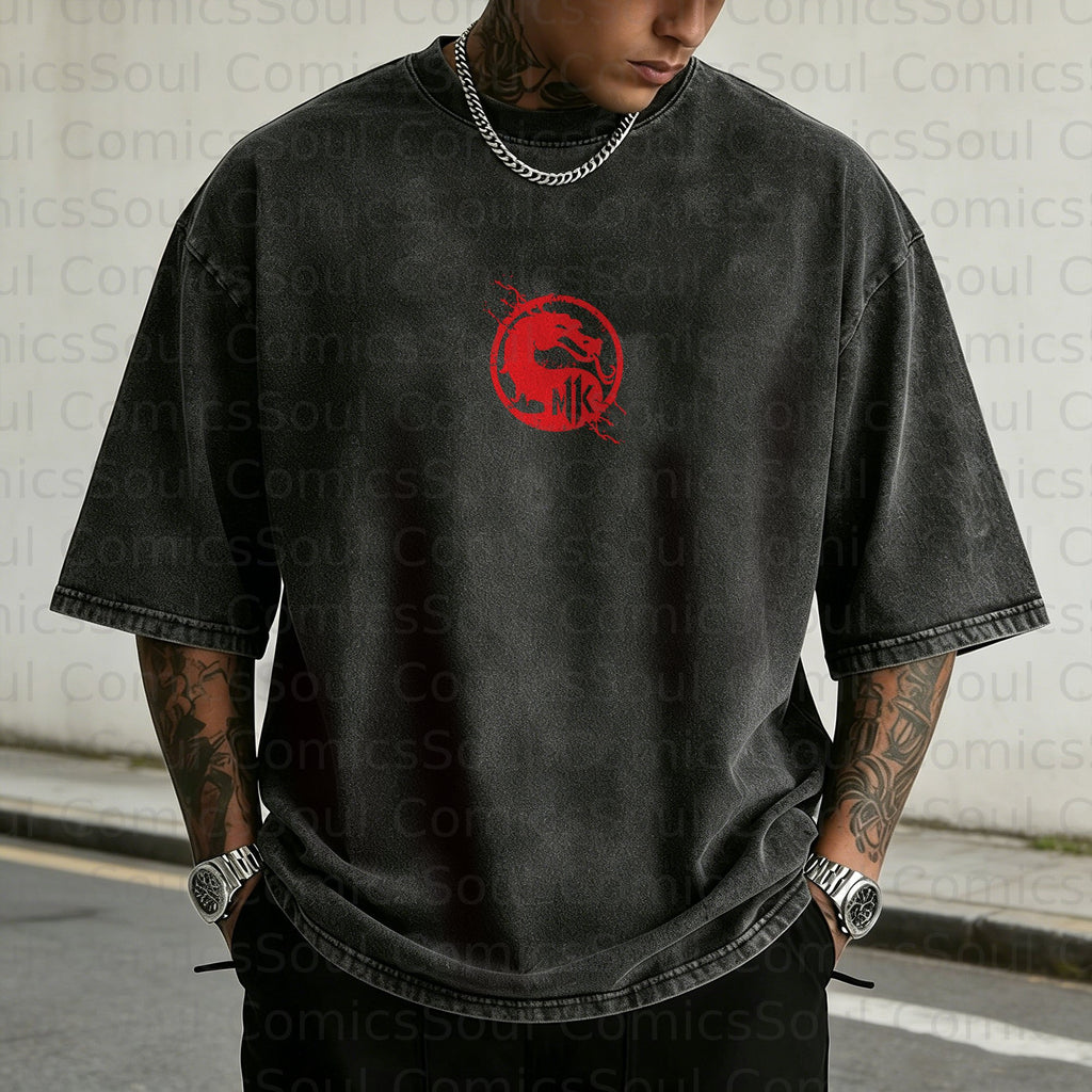 Unisex Anime Inspired Vintage Washed T-Shirt