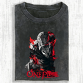 OP-Unisex Anime Inspired Vintage Washed T-Shirt