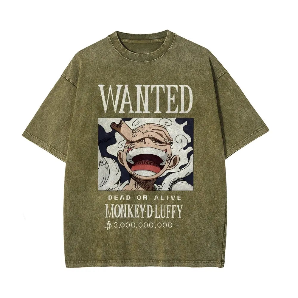 OP-Luffy Vintage Oversized T-Shirt