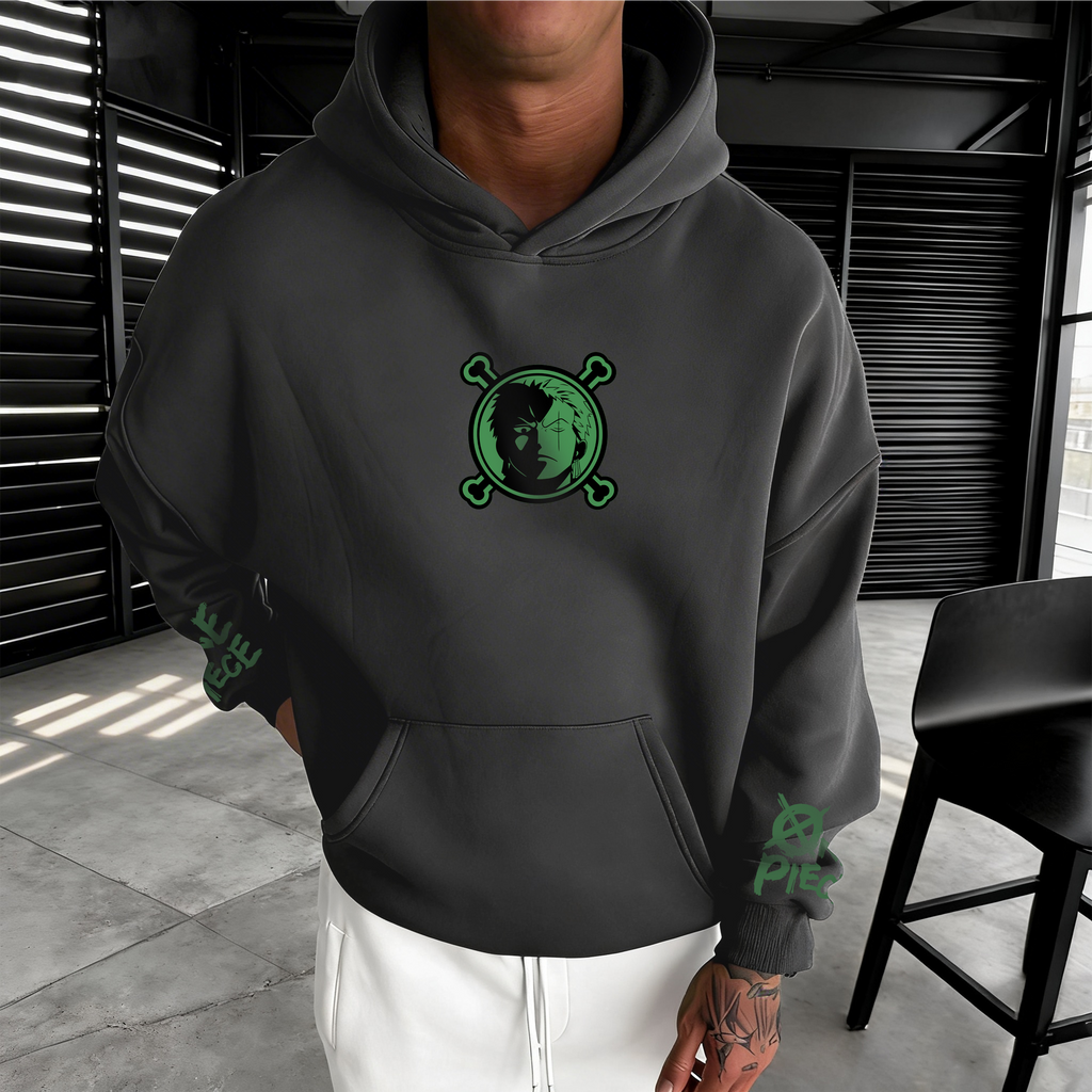 OP-Unisex Anime Inspired Vintage Plush Hoodie
