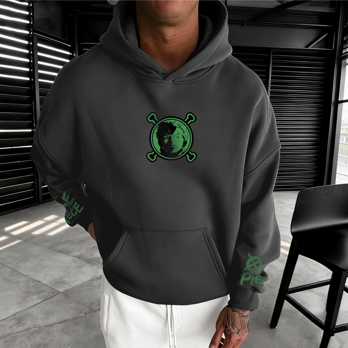 OP-Unisex Anime Inspired Vintage Plush Hoodie