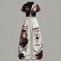Jujutsu Kaisen Drawstring Short Sleeve Top & Long Pants Two-Piece Set