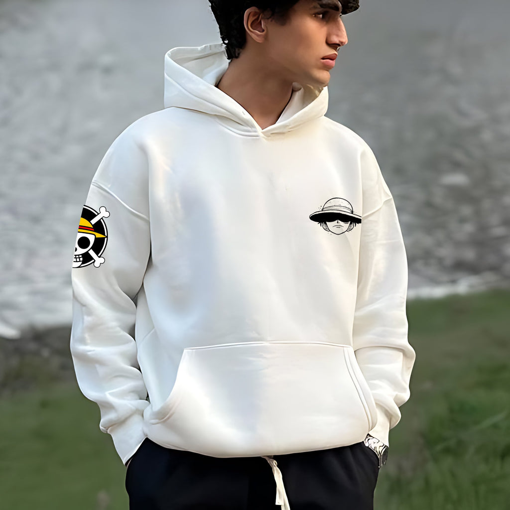 OP-Unisex Anime Inspired Vintage Plush Hoodie