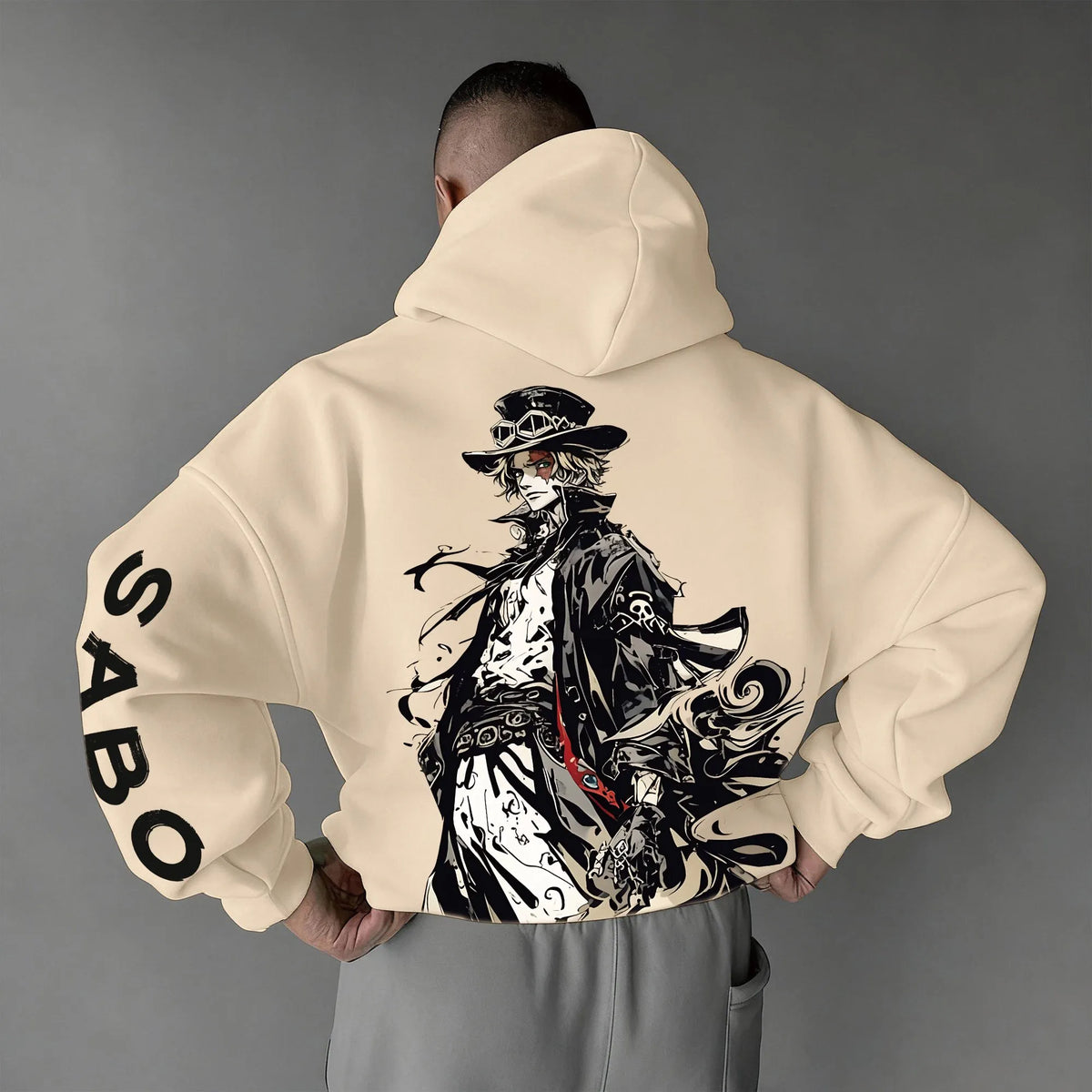 0P-Unisex Anime Graphic Streetwear Vintage Plush Hoodie