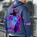 Unisex Graphic Streetwear Vintage Zipper Cardigan Plush Hoodie