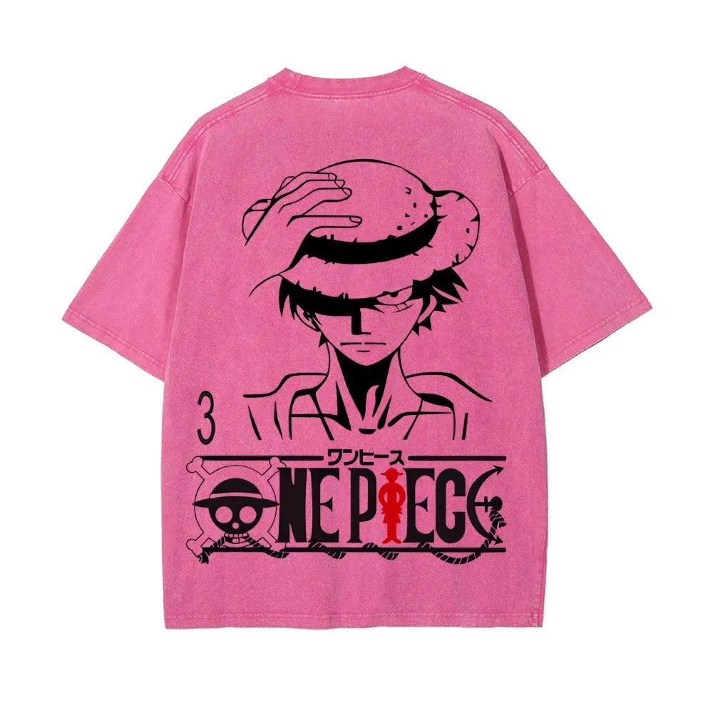 OP-Luffy Vintage Oversized T-Shirt