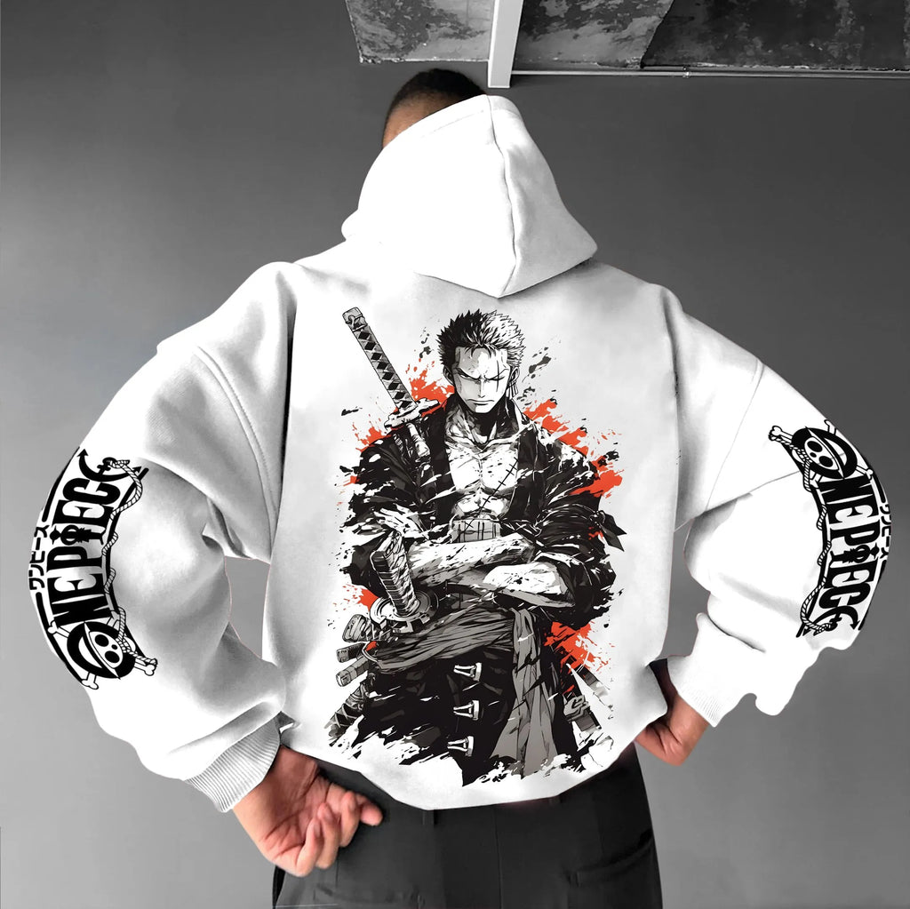 0P-Unisex Anime Graphic Streetwear Vintage Hoodie