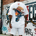 Unisex Anime Inspired Vintage T-shirt& Shorts 2 Pieces Set