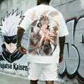 Unisex Anime Inspired Vintage T-shirt& Shorts 2 Pieces Set