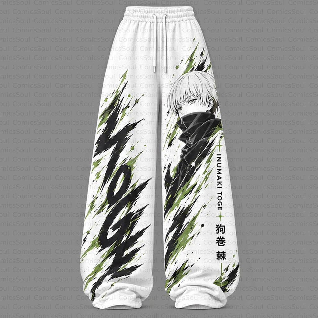 Jujutsu Kaisen Cropped Long Sleeve Hoodie & High Waist Jogger Pants Two Piece