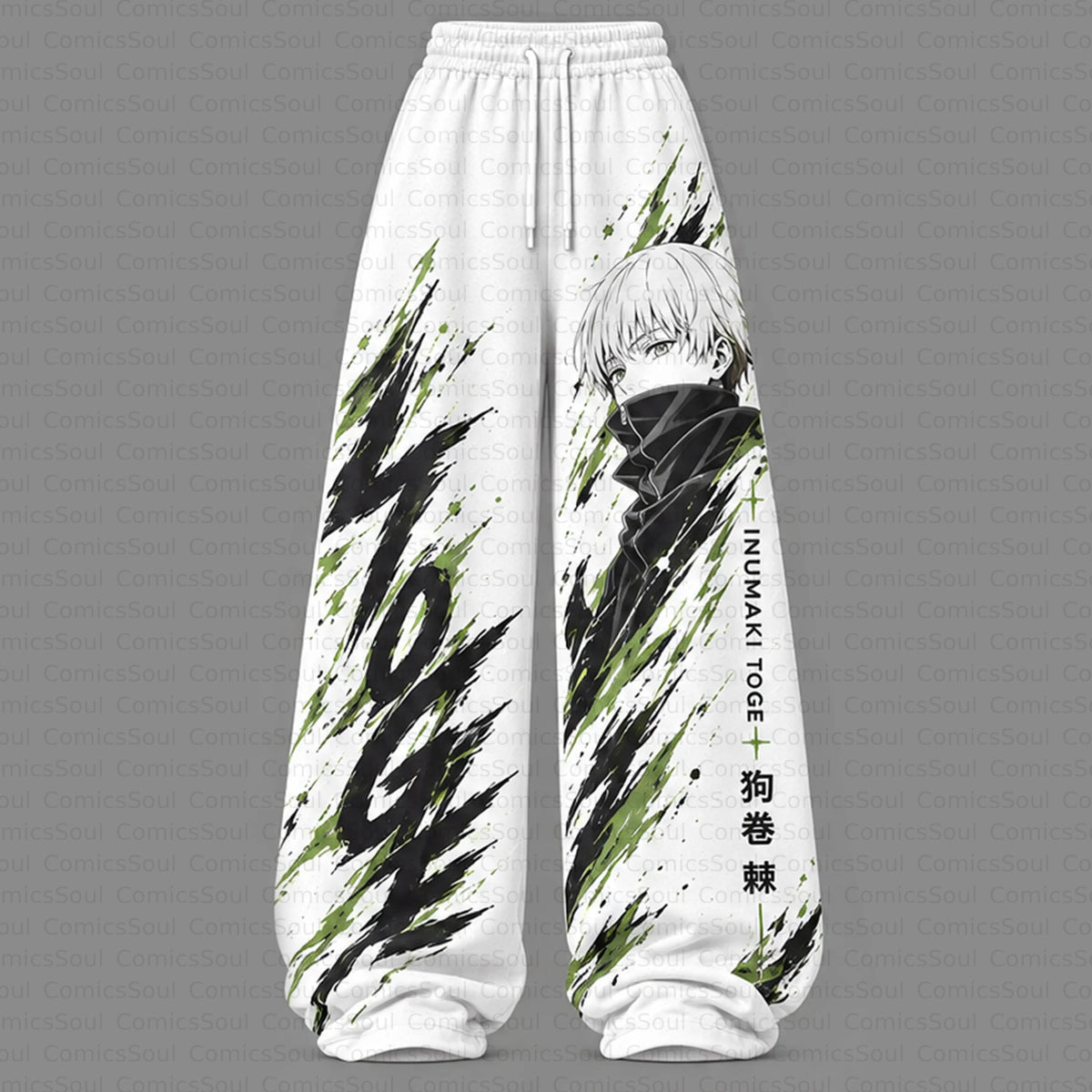 Jujutsu Kaisen Cropped Long Sleeve Hoodie & High Waist Jogger Pants Two Piece