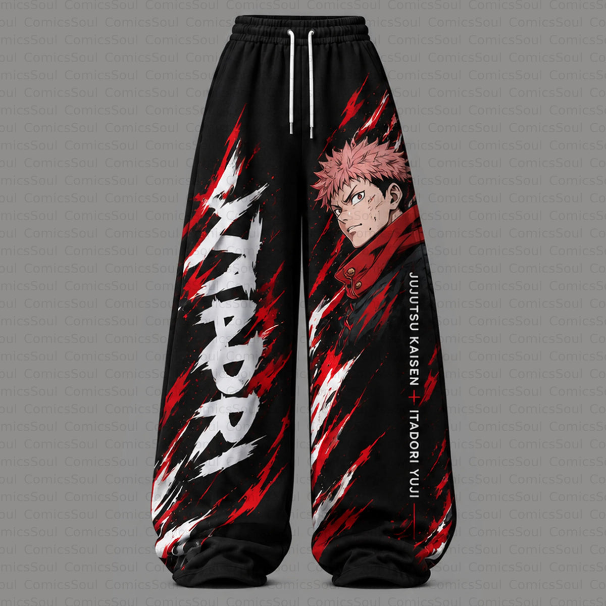 Jujutsu Kaisen Cropped Long Sleeve Hoodie & High Waist Jogger Pants Two Piece