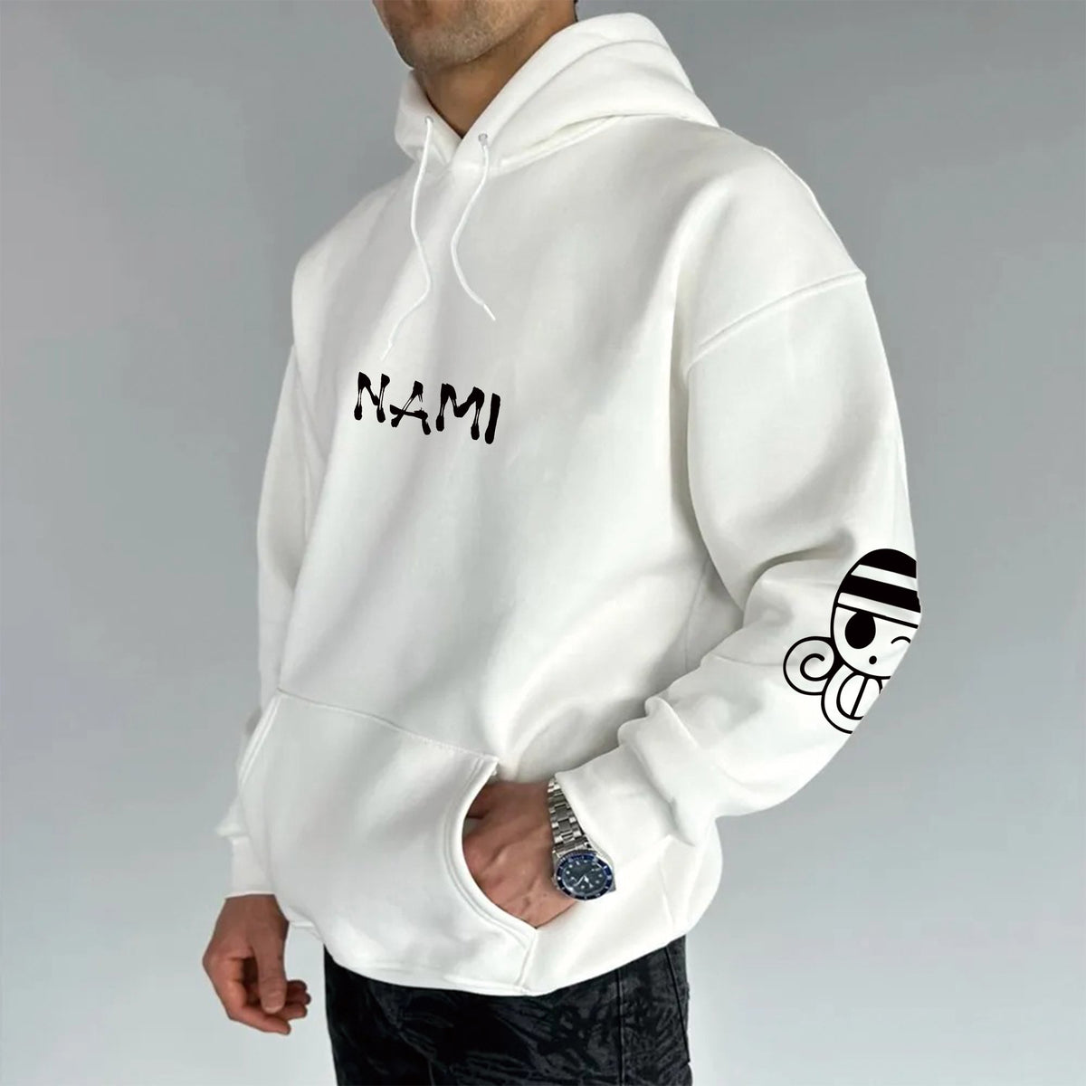 0P-Unisex Anime Graphic Streetwear Vintage Plush Hoodie