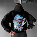 0P-Unisex Anime Graphic Streetwear Vintage Plush Hoodie