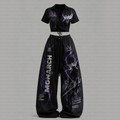 Solo Leveling Drawstring Short Sleeve Top & Long Pants Two-Piece Set