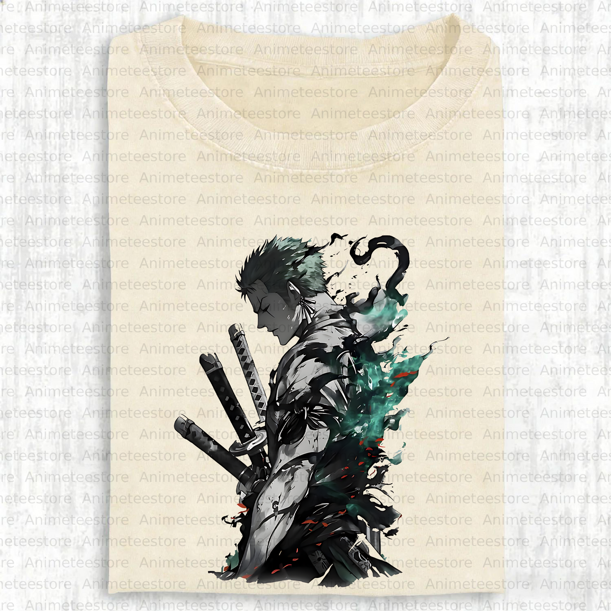 OP-Unisex Anime Inspired Vintage Washed T-Shirt
