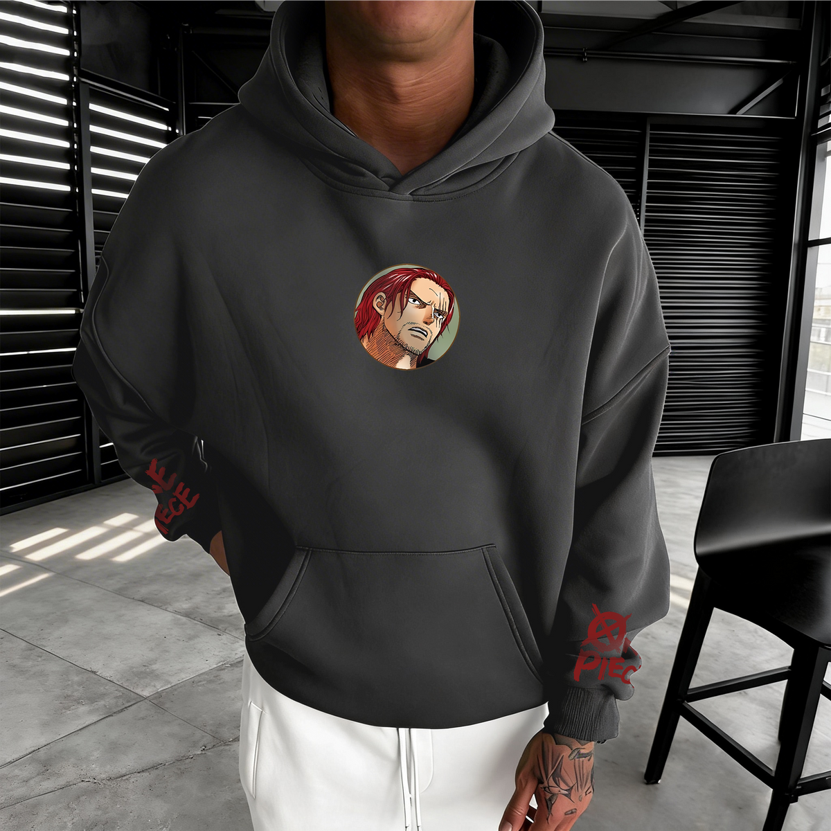 OP-Unisex Anime Inspired Vintage Plush Hoodie
