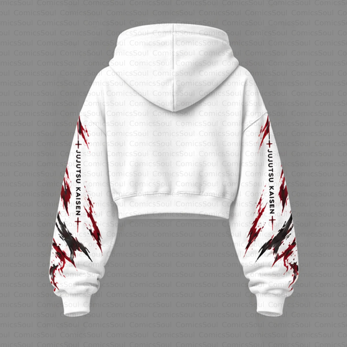 Jujutsu Kaisen Cropped Long Sleeve Hoodie & High Waist Jogger Pants Two Piece