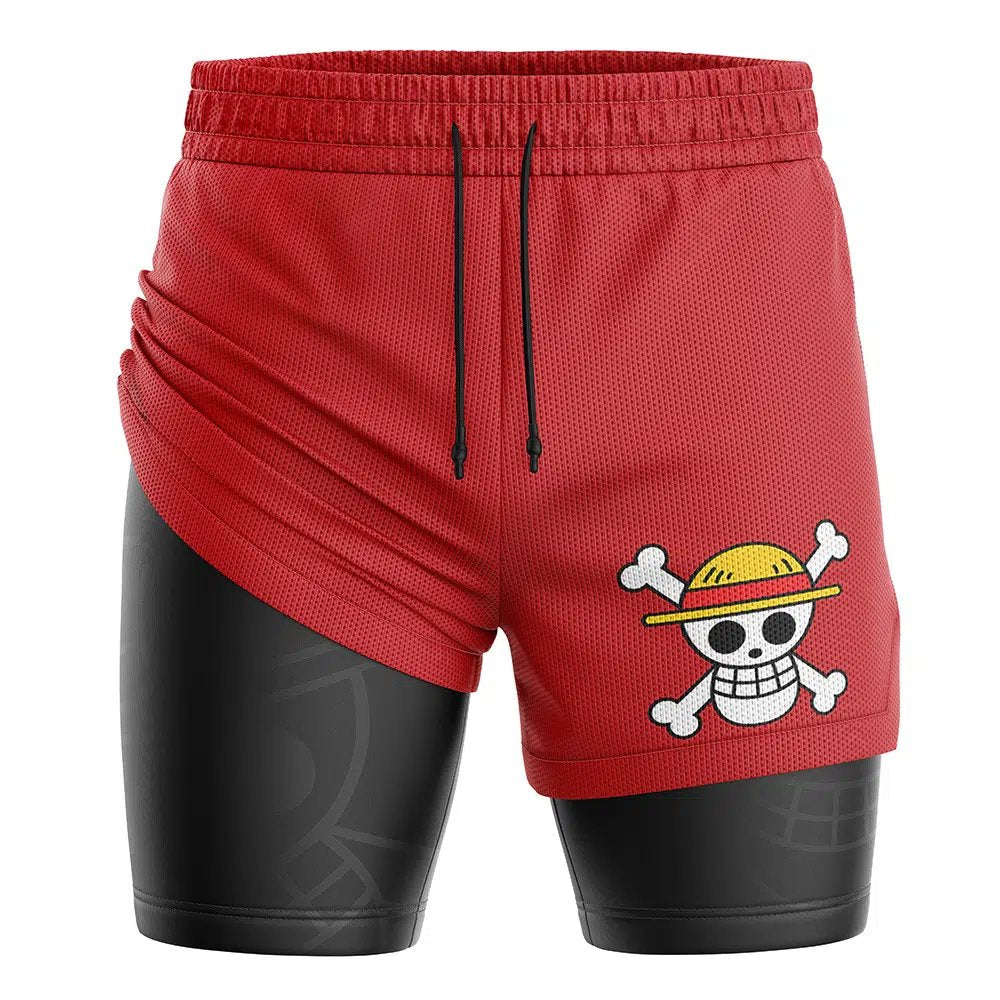 0P-Straw Hats Luffy   2-in-1 Performance Shorts
