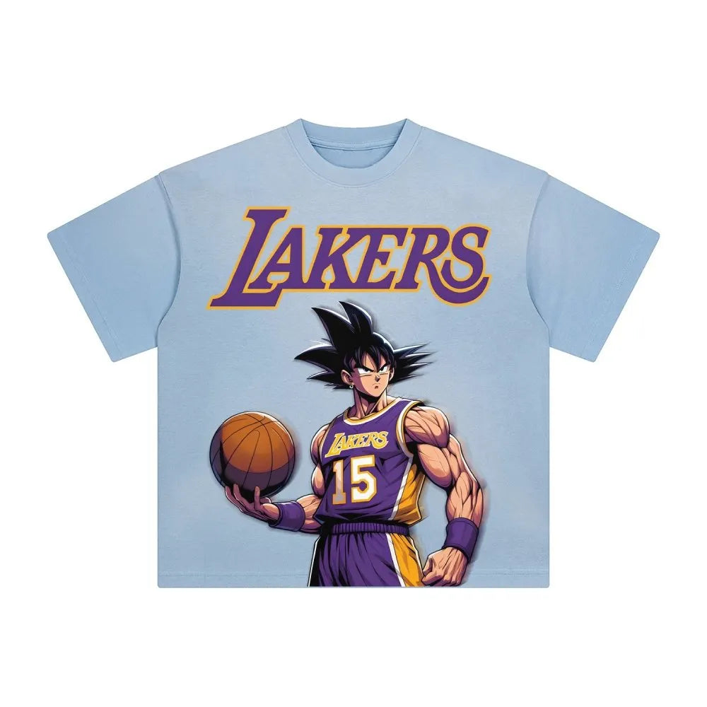 OP-Unisex Vintage Tee丨 Lakers X Dragon Ball Tee