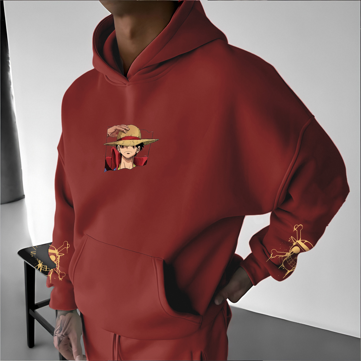 Unisex Anime Inspired Vintage Plush Hoodie