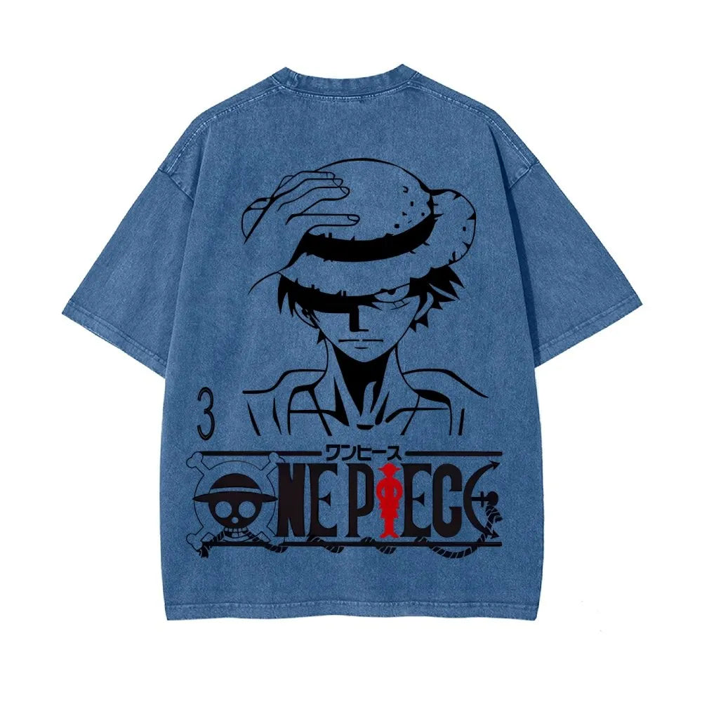 OP-Luffy Vintage Oversized T-Shirt