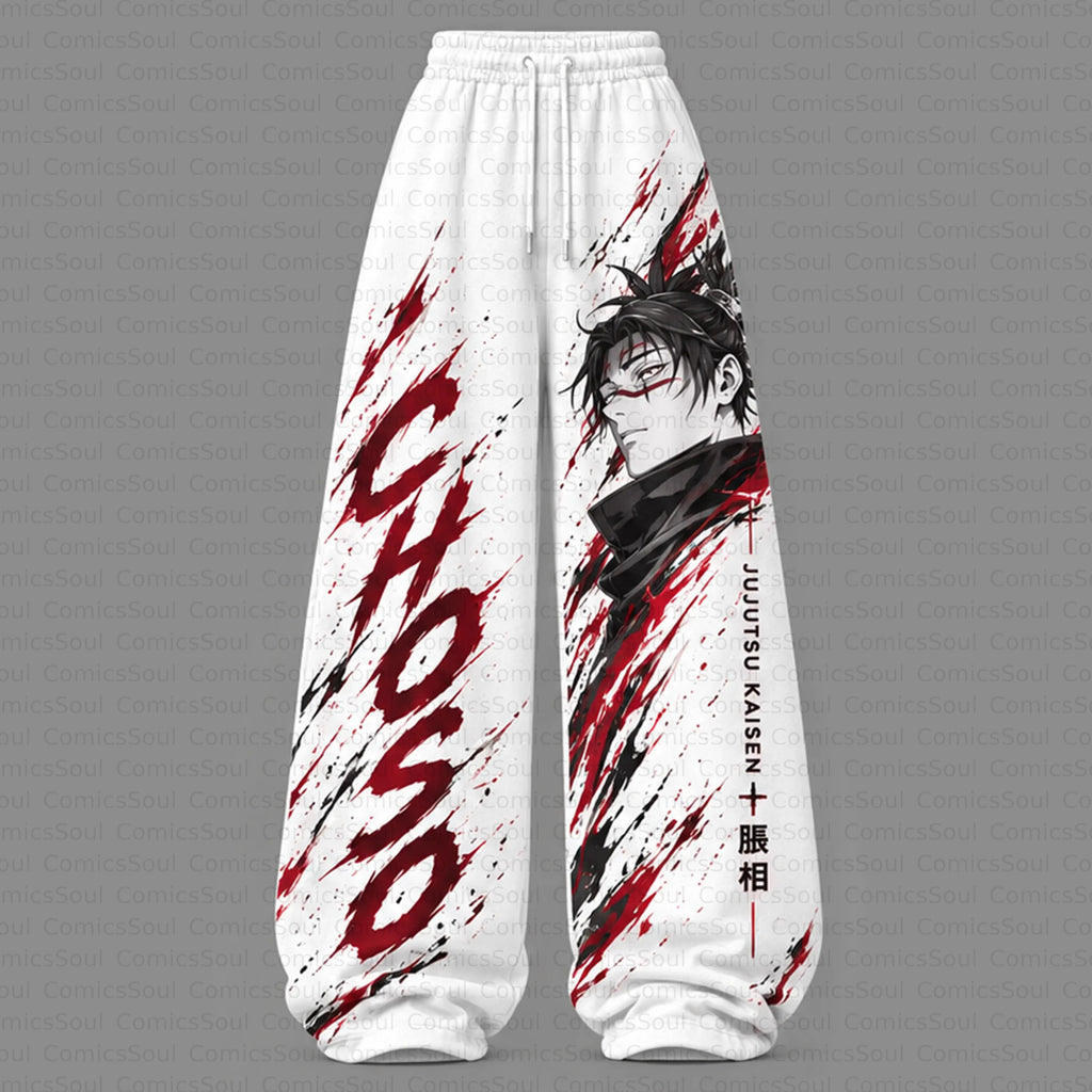 Jujutsu Kaisen Cropped Long Sleeve Hoodie & High Waist Jogger Pants Two Piece