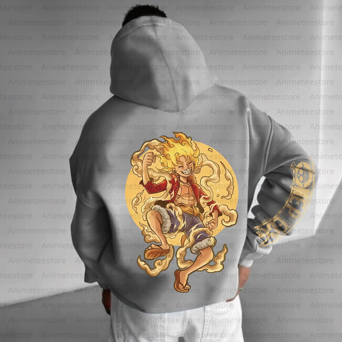 0P-Unisex Anime Graphic Streetwear Vintage Plush Hoodie
