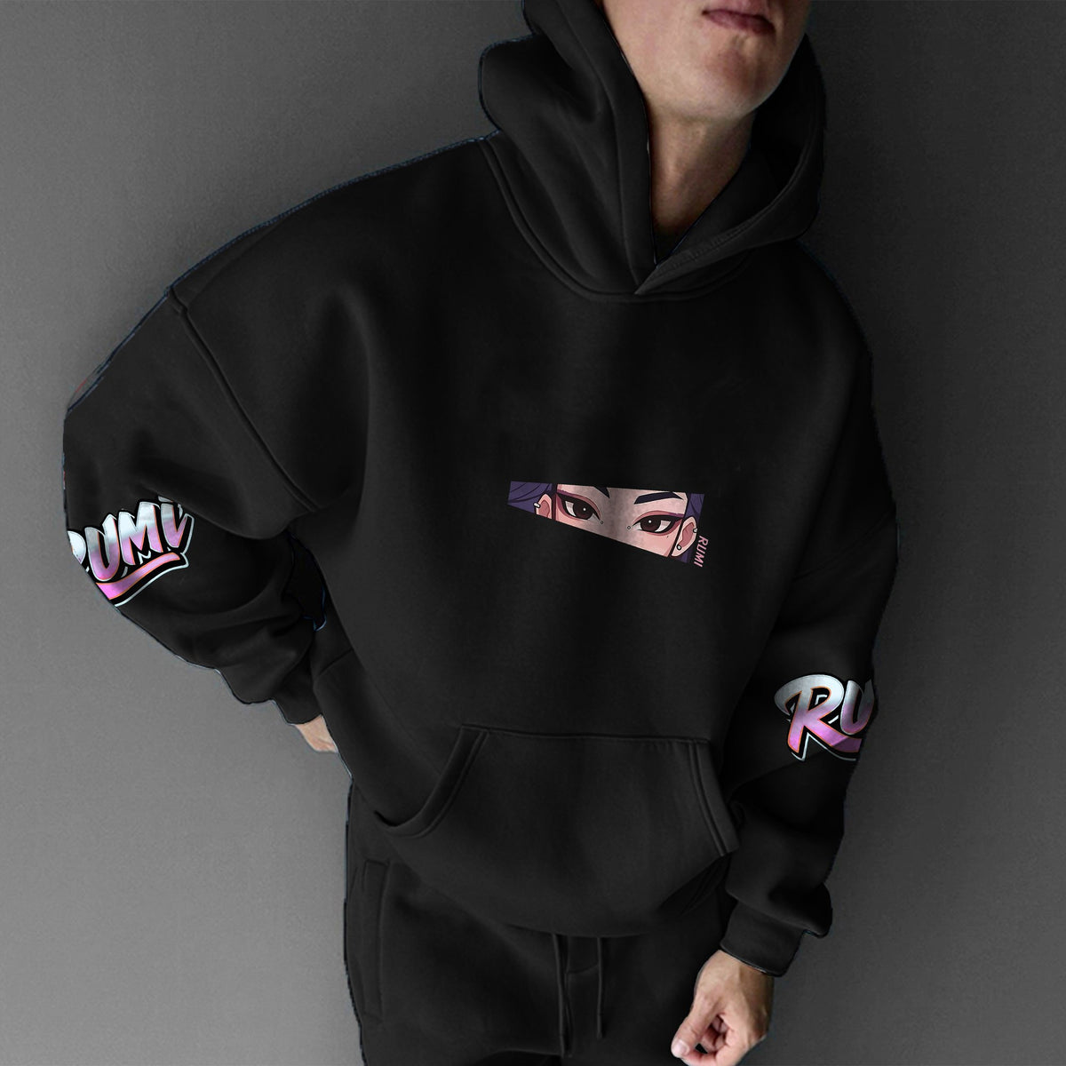 Plus Velvet Unisex Anime Graphic Streetwear Vintage Hoodie