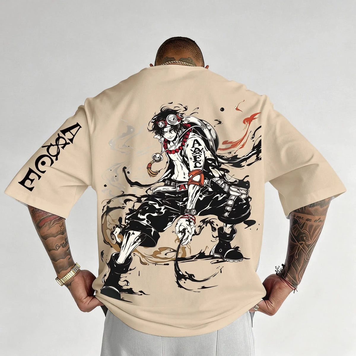 0P-Unisex Anime Inspired Vintage T-Shirt