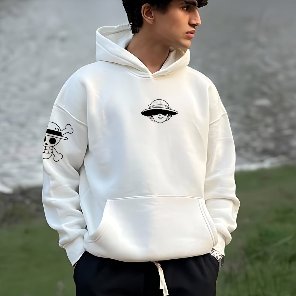 OP-Unisex Anime Inspired Vintage Plush Hoodie