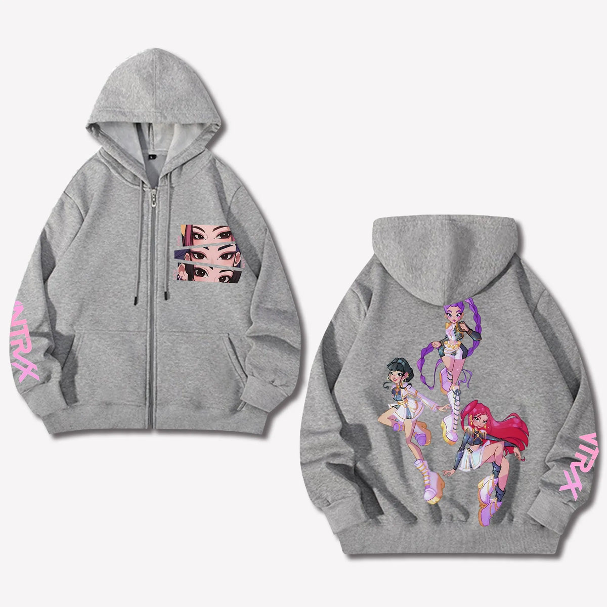 Unisex Graphic Streetwear Vintage Zipper Cardigan Plush Hoodie