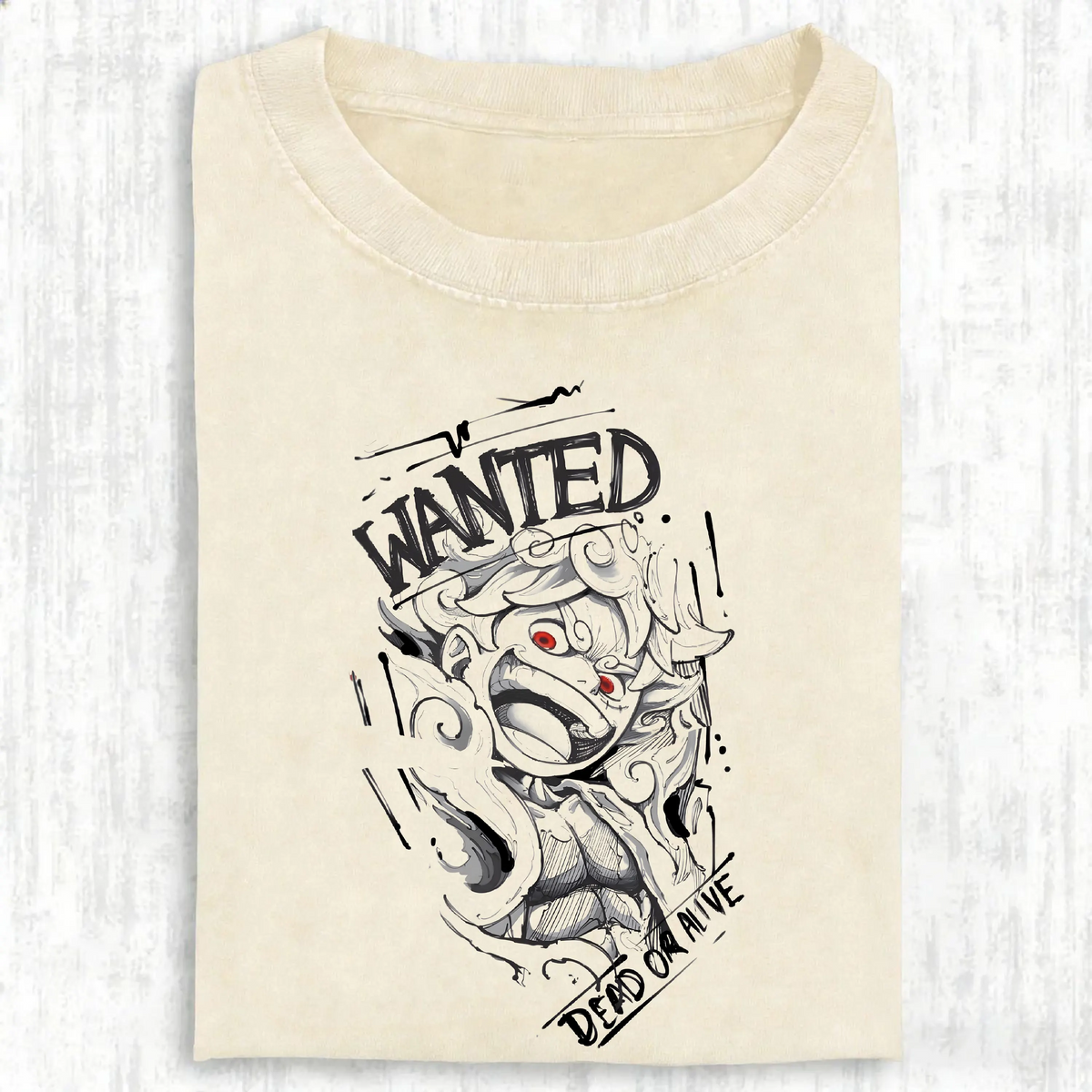 OP-Unisex Anime Inspired Vintage Washed T-Shirt