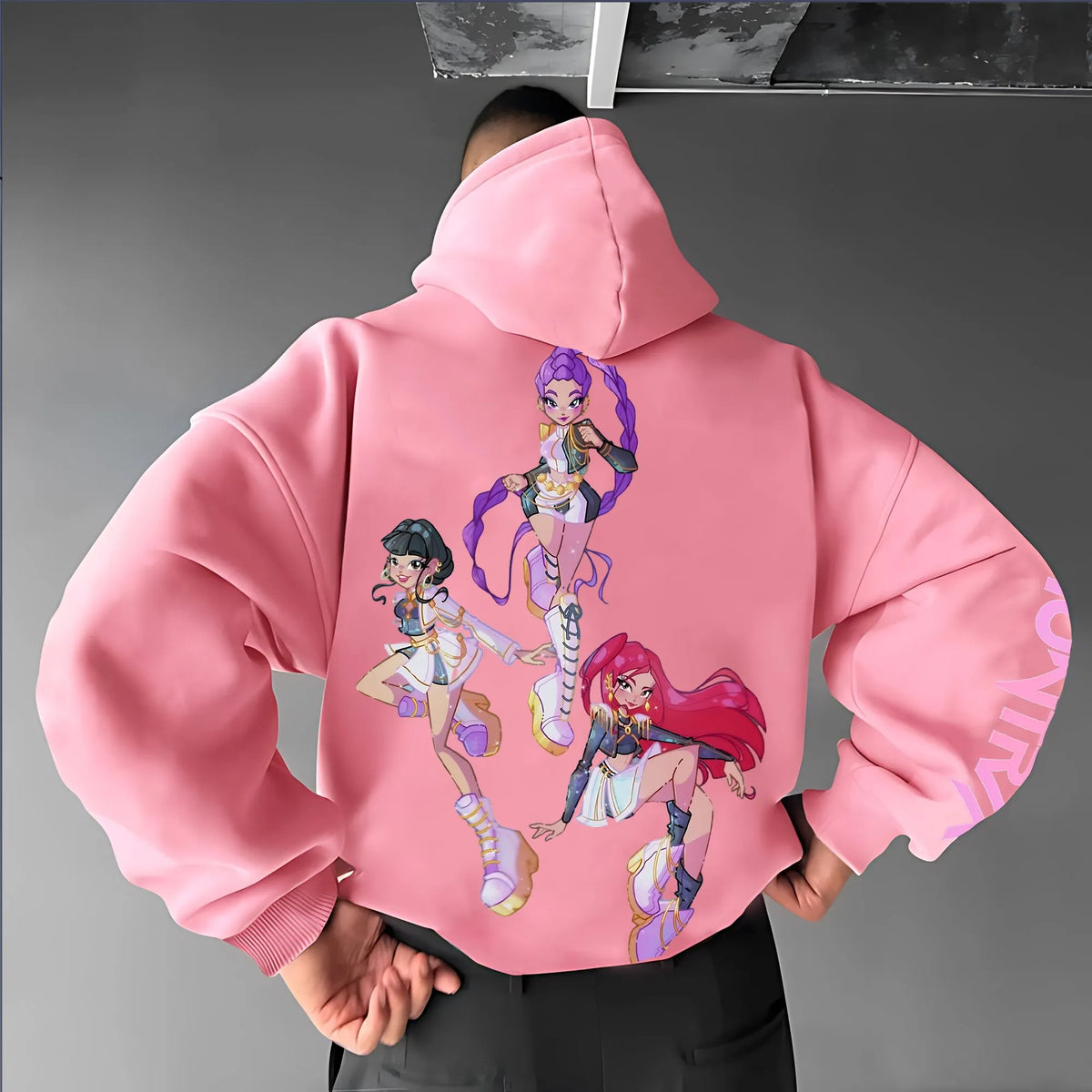Plus Velvet Unisex Anime Graphic Streetwear Vintage Hoodie