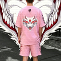 Unisex Anime Inspired Vintage T-shirt& Shorts 2 Pieces Set
