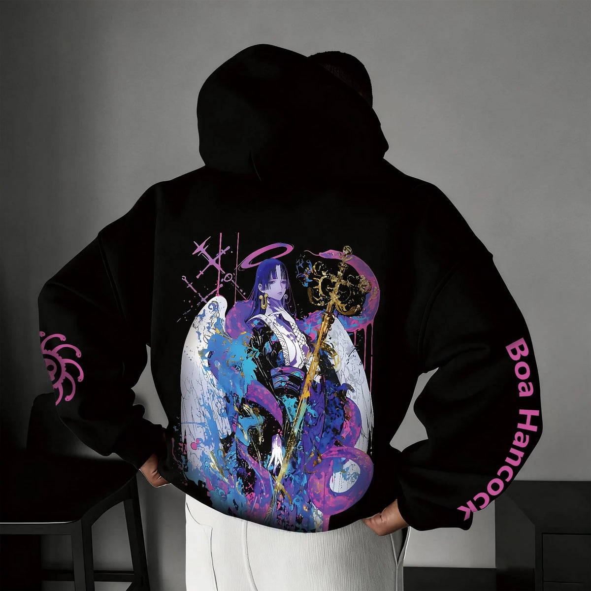 0P-Unisex Anime Graphic Streetwear Vintage Plush Hoodie
