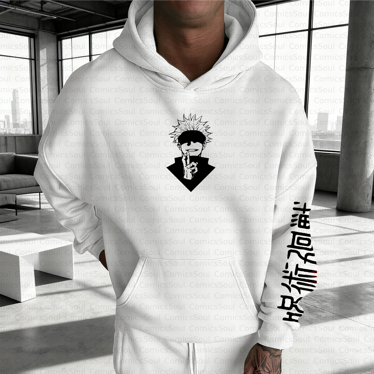 Unisex Anime Inspired Vintage Plush Hoodie