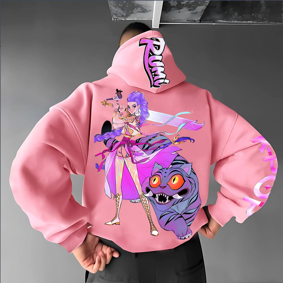 Plus Velvet Unisex Anime Graphic Streetwear Vintage Hoodie