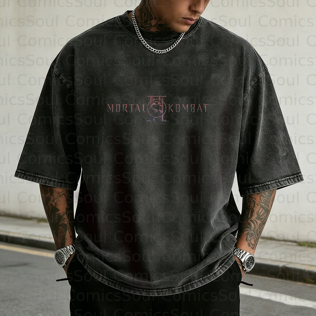 Unisex Anime Inspired Vintage Washed T-Shirt