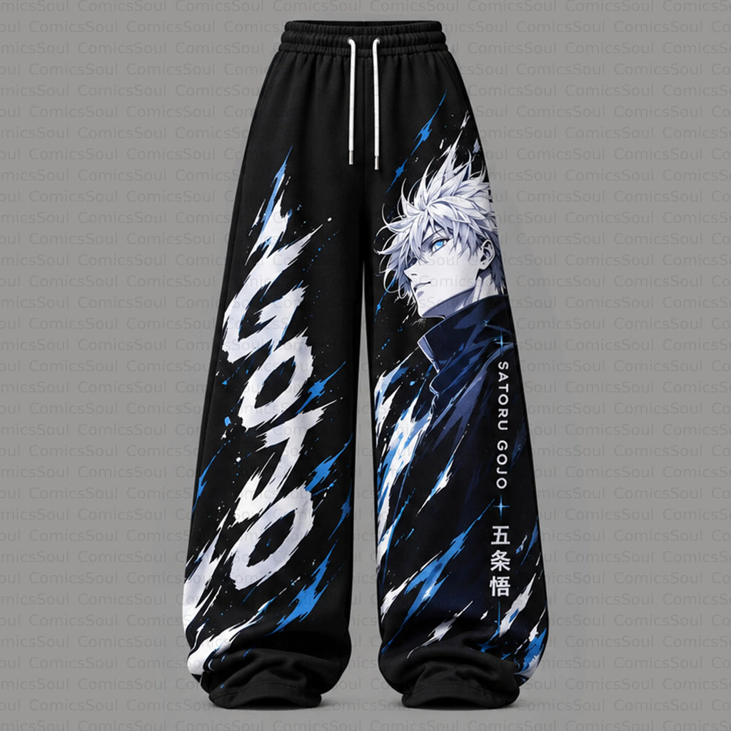 Jujutsu Kaisen Cropped Long Sleeve Hoodie & High Waist Jogger Pants Two Piece