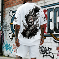 Unisex Anime Inspired Vintage T-shirt& Shorts 2 Pieces Set