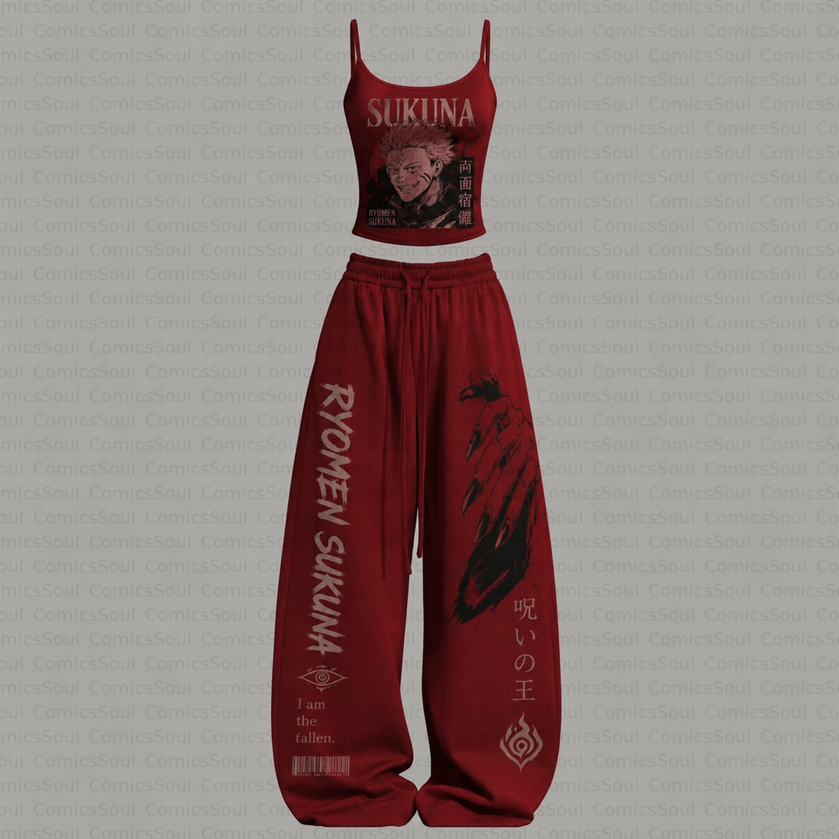 Jujutsu Kaisen Top & Elasticated Trousers Two-Piece Set
