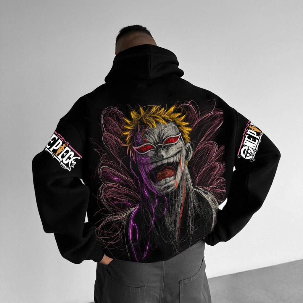 OP-Casual Anime Print Design Hoodie