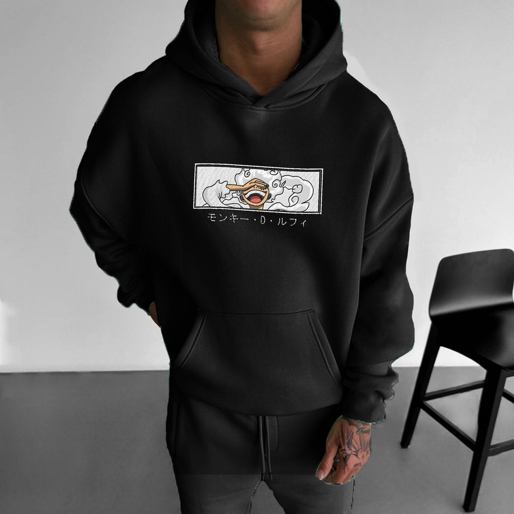 OP-Vintage Washed Luffy Hoodie